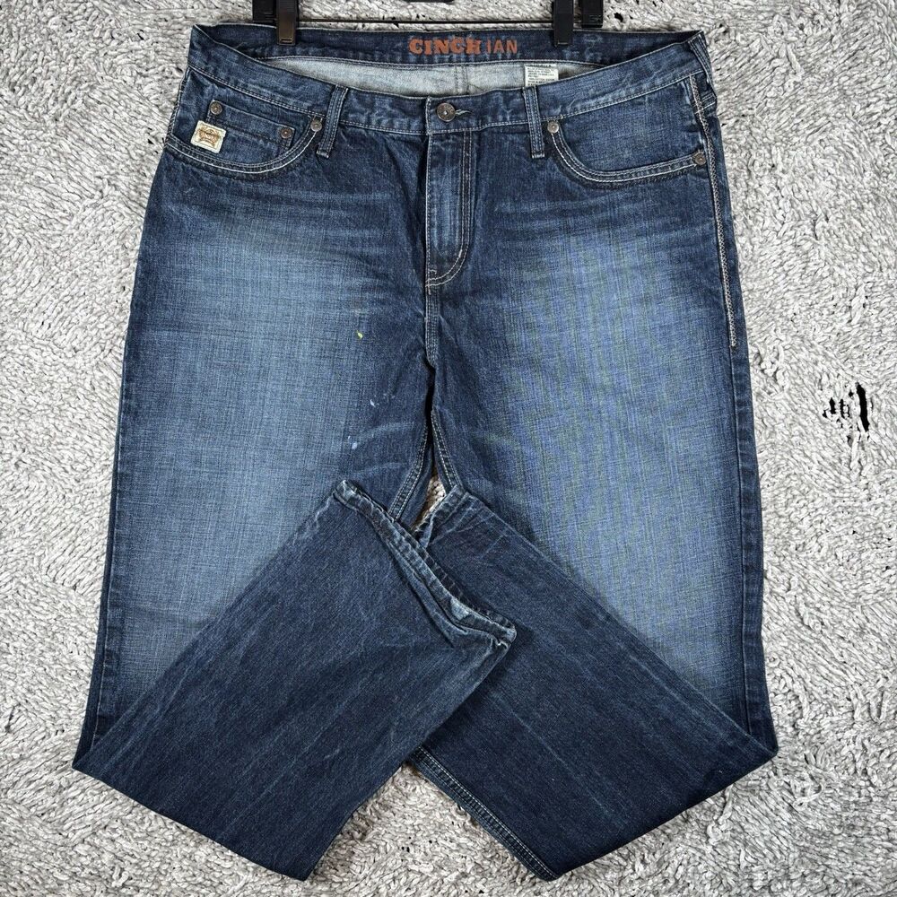 Cinch Ian Jeans Men's Size 40x34 Blue Denim Designer Y2K Preppy Cotton Party